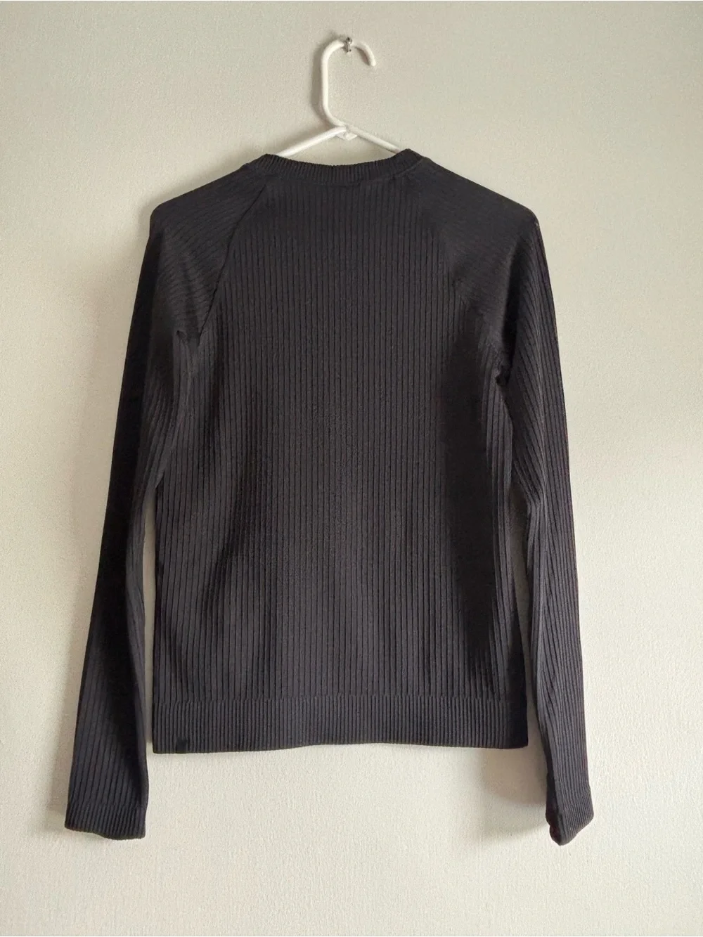 lululemon athletica Black Ribbed Crew Sweatshirt